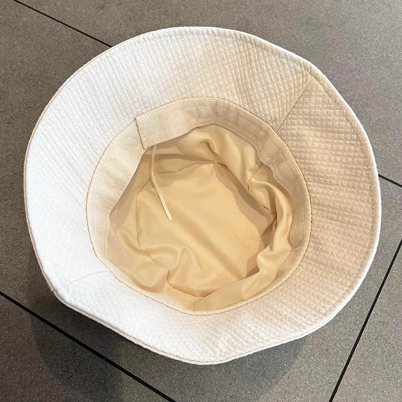 Mũ bucket nữ cao cấp nón bucket dạ logo chữ M có dây rút