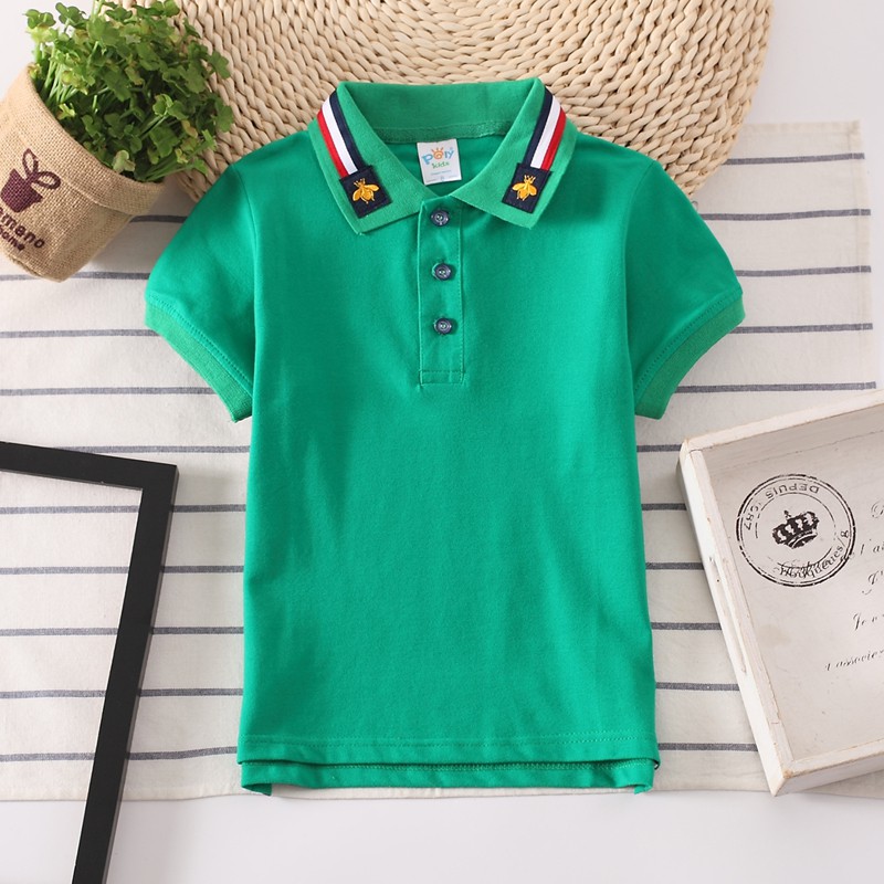 Áo thun polo thời trang thường ngày năng động cho bé trai Cotton nguyên chât Đồng phục