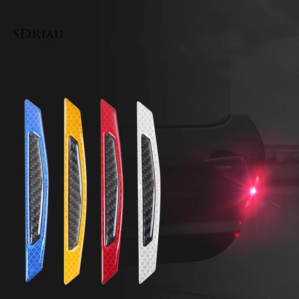 Bộ 4 sticker cacbon thiết kế trang trí chống trầy cho chi tiết xe hơi