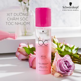 Xịt dưỡng giữ màu tóc nhuộm Schwarzkopf BC Bonacure pH 4.5 Color Freeze Spray Conditioner 200ml