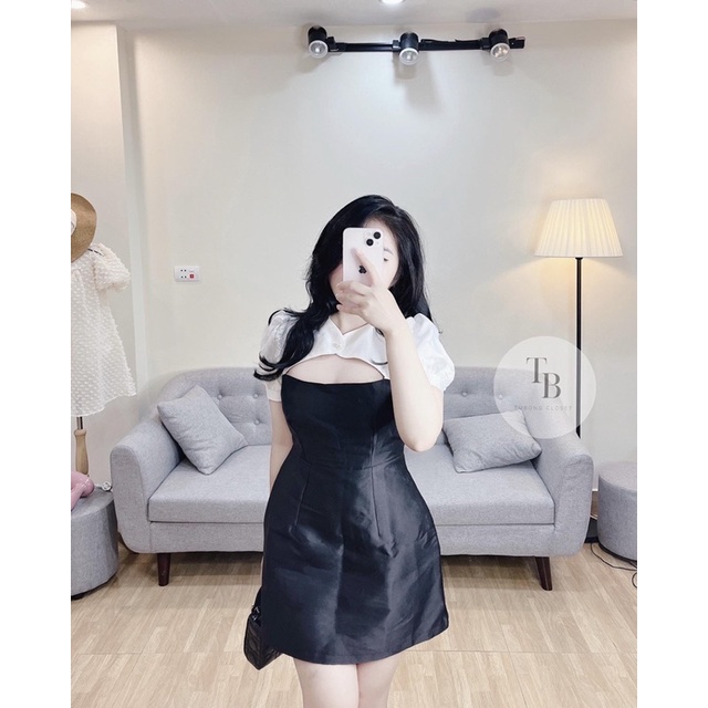 Váy tafta cut out ngực