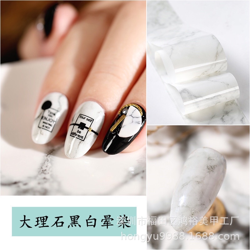 [ NEW] Giấy Foil Dán Móng Tay Họa Tiết Đá Cẩm Thạch - Nail Xinh Shop