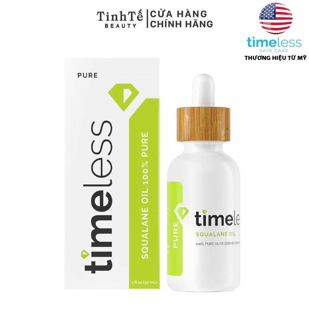 Dầu dưỡng ẩm và ngăn ngừa vi khuẩn gây mụn cho da bị mụn và mọi loại da Timeless Squalane Oil 100% Pure 30ml | WebRaoVat - webraovat.net.vn