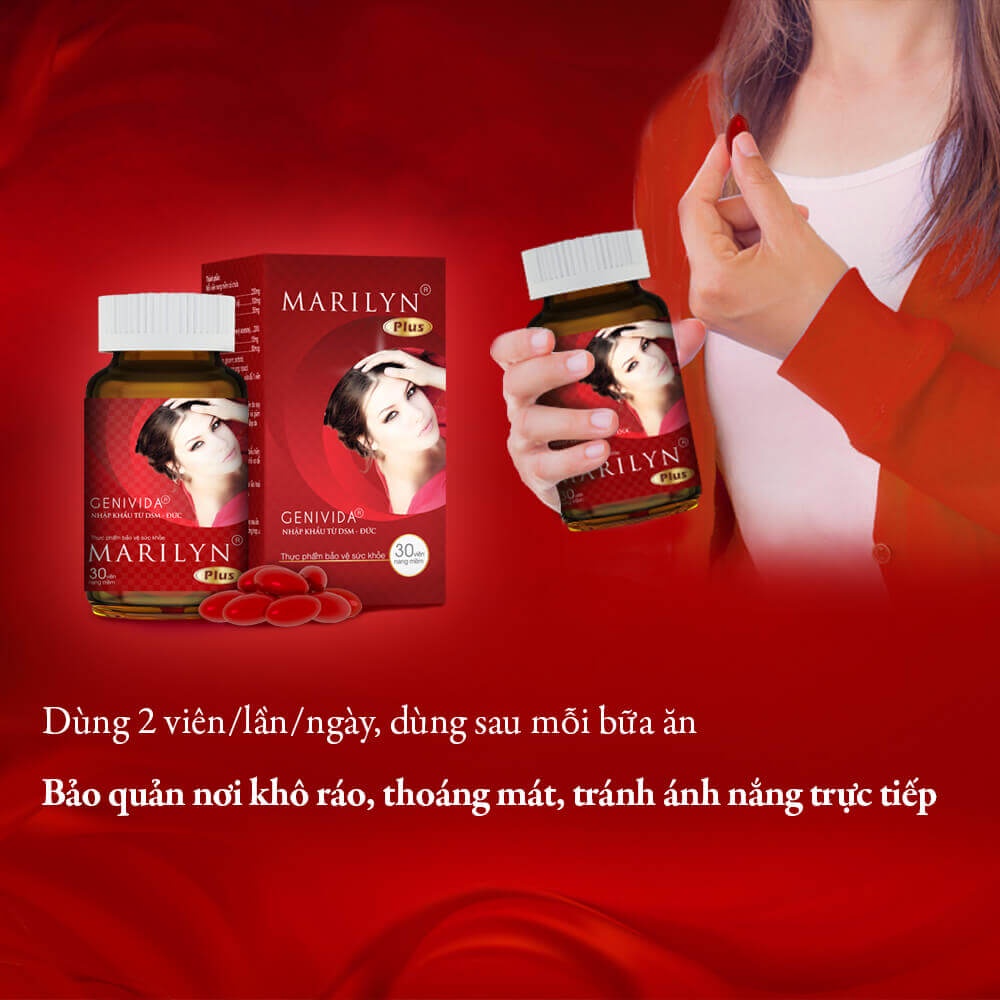 Viên Uống Cân Bằng Nội Tiết Tố Nữ Marilyn Plus - Hộp 30 Viên