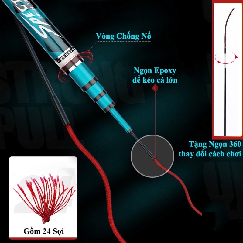 Cần Câu Tay ChuangWei Lăng Thiên Đại Ngư - Cần Săn Hàng - Câu Đài Cảm Giác Mạnh - CW01 hot