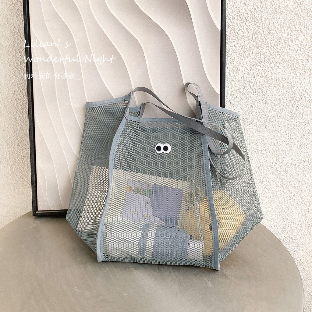 Túi Xách Tote Đi Biển Sức Chứa Lớn Phong Cách Hàn Quốc Dễ Thương