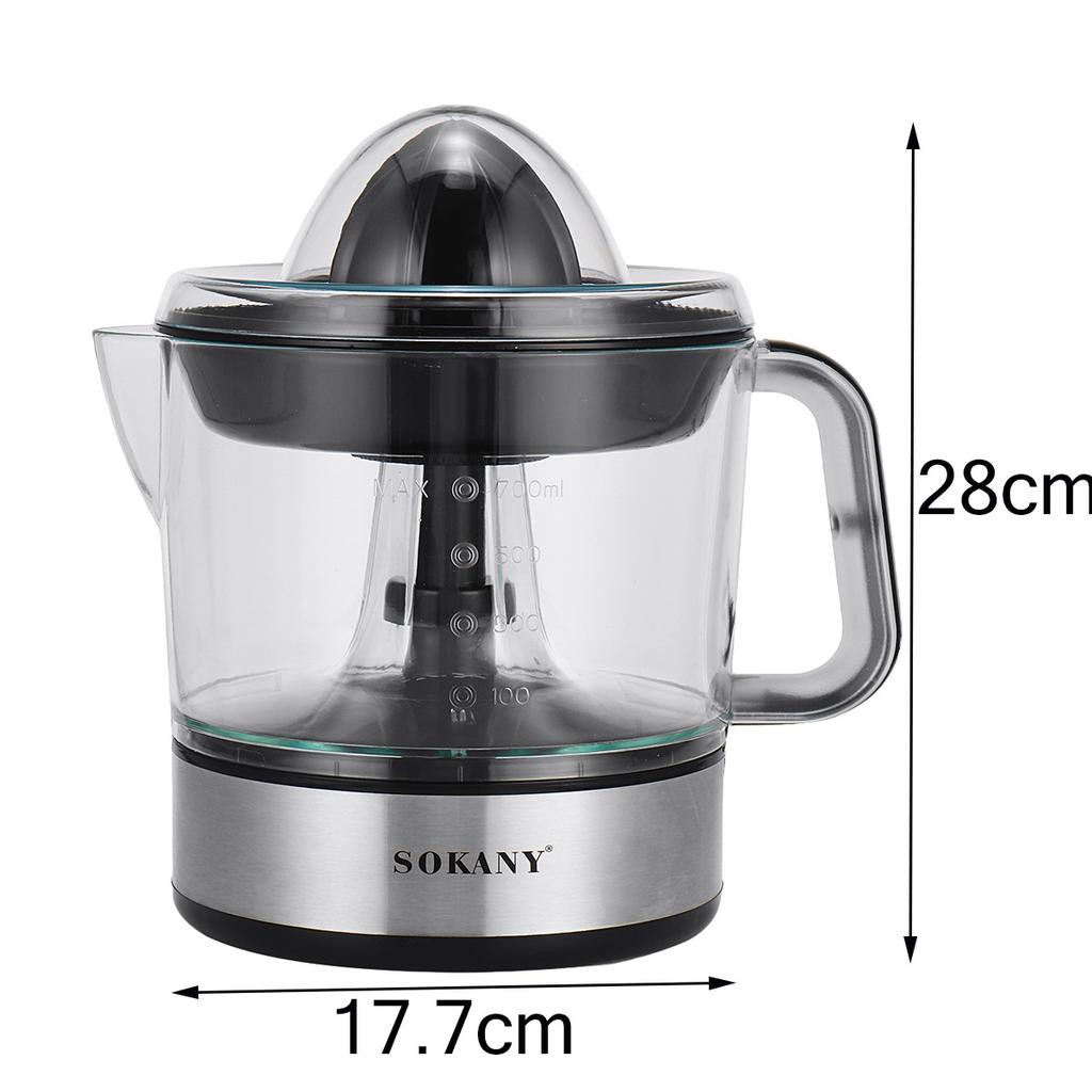 Máy vắt cam Sokany, ép nước cam chính hãng dung tích 700ml tự động vắt và lọc hạt