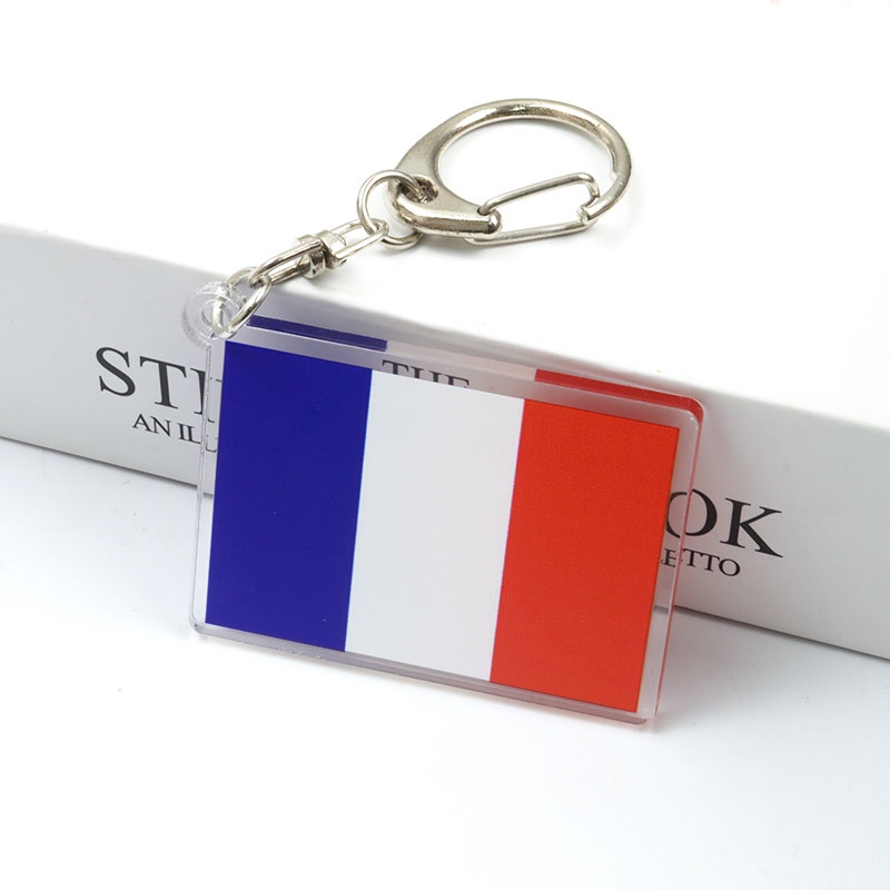 Móc Khóa Hình Lá Cờ Các Nước Anh/ Brazil/ Ý/ Tây Ban Nha Thời Trang