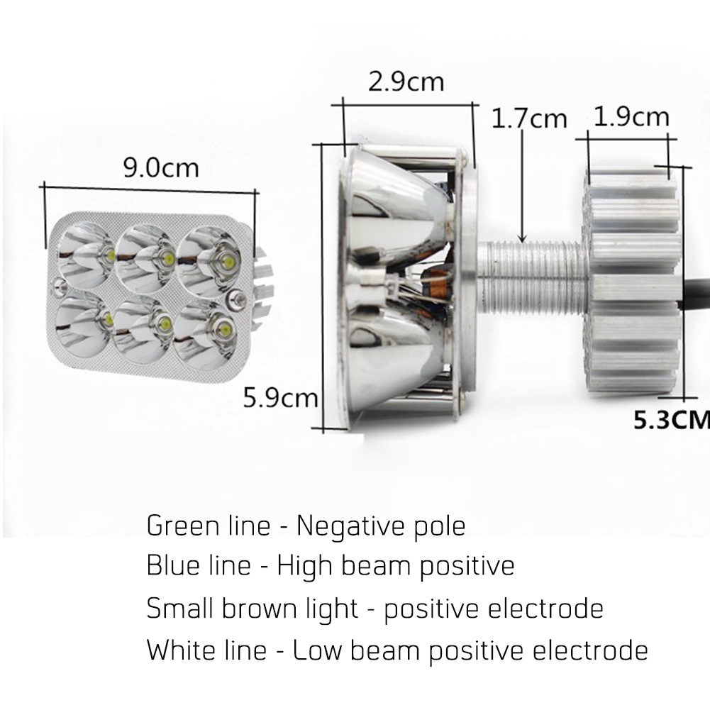 MG Đèn pha LED xe máy Đèn chiếu xa Ánh sáng gần Xe điện Tích hợp đèn chiếu sáng Đa năng cho Đèn ô tô DC 12-85V