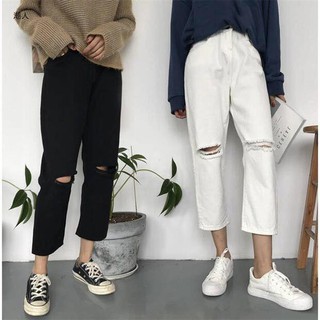 [GIÁ SỈ] Quần baggy kaki lửng rách gối (Sỉ từ 5sp bất kỳ)