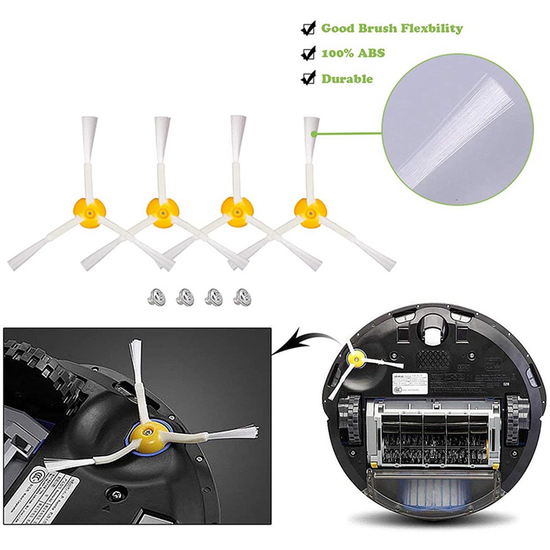 Chổi Quét Thay Thế Cho IRobot Roomba 600 Series, 605 610 615 616 620 621 625 630 635 640 650 660 665 670