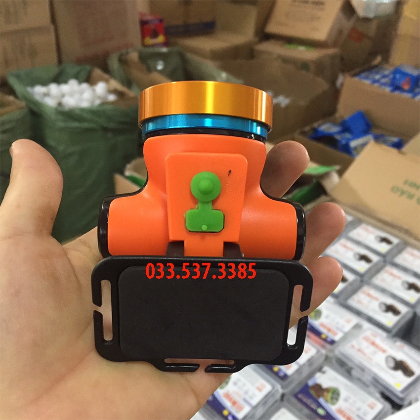 Đèn mini siêu sáng, đèn bin đội đầu K6 thiết kế nhỏ gọn thông minh với hướng xoay 90 độ