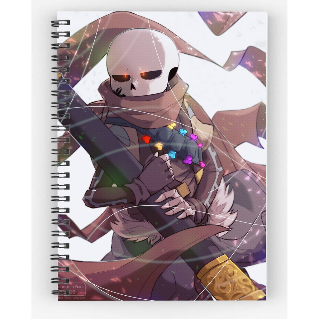 sổ tay sans undertale ink sổ gáy xoăn