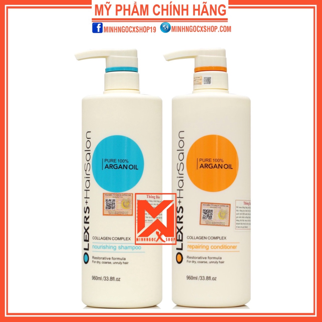 Dầu gội xả Olexrs Hair Salon 960ml - phục hồi, chống rụng kích mọc tóc chính hãng