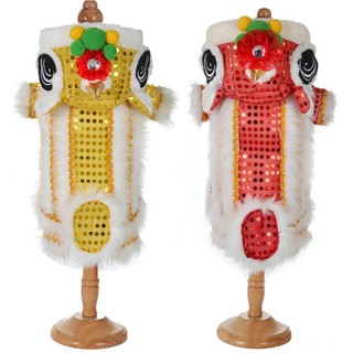 Quần áo thú cưng - áo lân cho cho chó mèo mặc tết