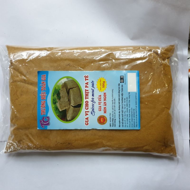 Bột gia vị làm thịt pate gói 500gr Chuẩn vị Pa tê thơm ngon khó cưỡng