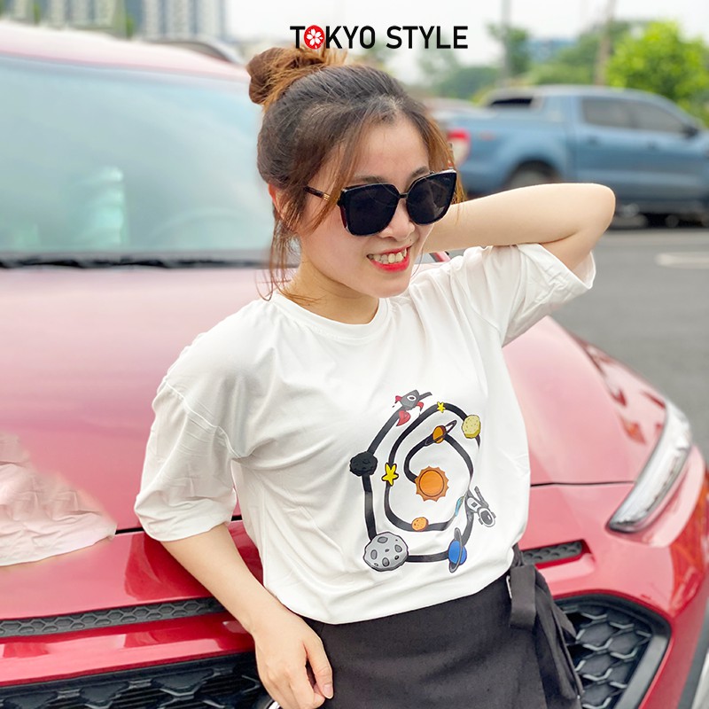 Áo thun unisex nam nữ AP06 tokyo style dáng rộng cotton 4 chiều phong cách hàn quốc,chất vải cotton mát co giãn, dày dặn | BigBuy360 - bigbuy360.vn