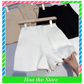 Quần short cạp cao ba màu-quần đùi nữ