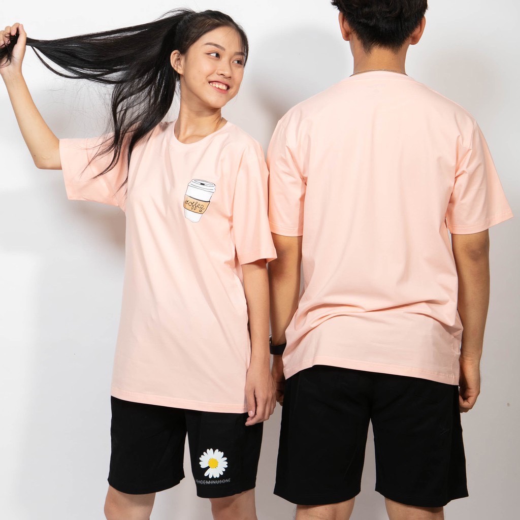 Áo Thun Cotton 100% Unisex Tay Lỡ Form Rộng - COFFEE CUP