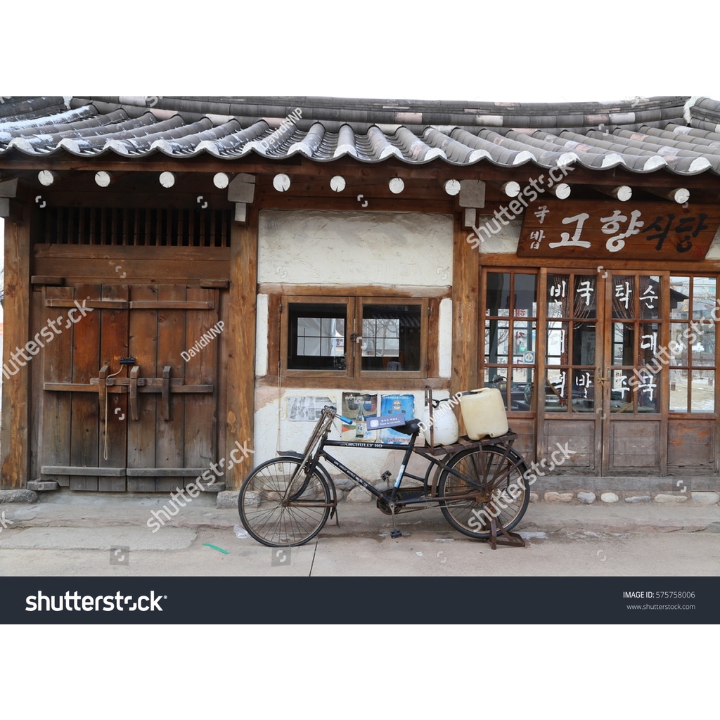 Tranh lụa 3D Dán Tường trà tranh, trà sữa, cafe theo phong cách hẻm Phố Korea – Hàn Quốc đẳng cấp