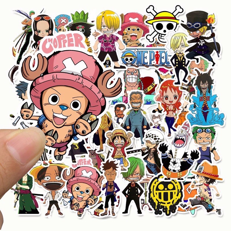 COMBO 10 MIẾNG DÁN ĐÀN STICKER ONE PIECE -DRAGON BALL SUPER