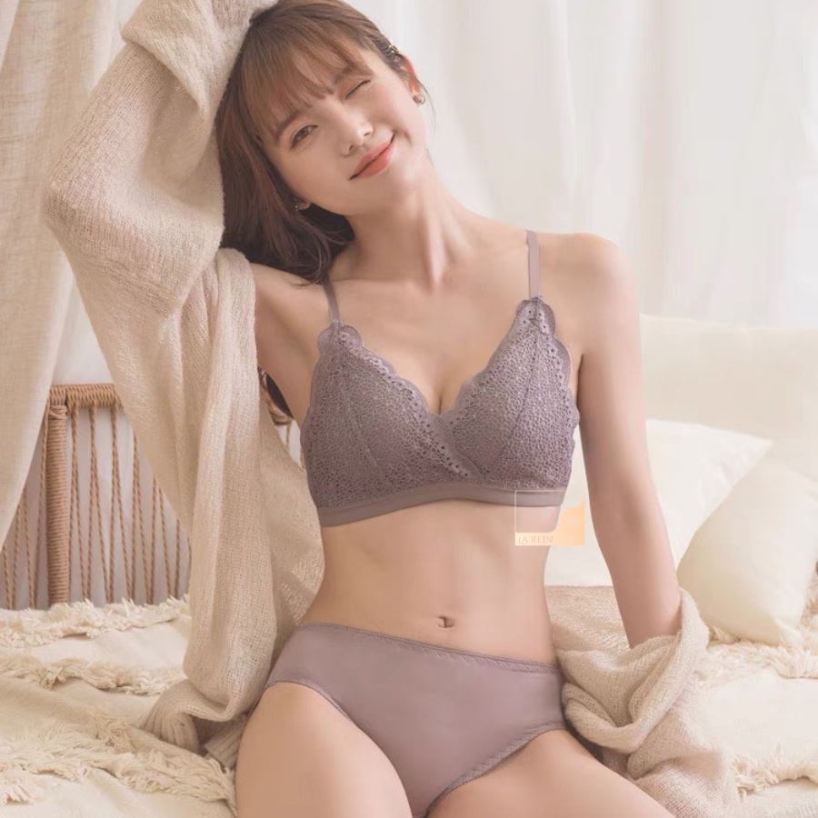 ÁO LÓT NỮ su ren baby LAREINA BRA - LRAL010 đệm mỏng thoáng mát, nâng ngực chống xệ