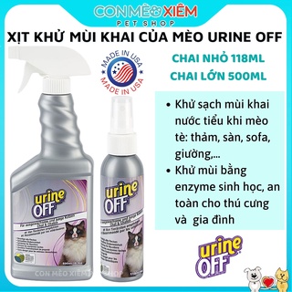Xịt khử mùi khai cho mèo sạch mùi nước tiểu Urine off Mỹ, dung dịch vệ sinh vết ố mùi mèo tè Con Mèo thumbnail