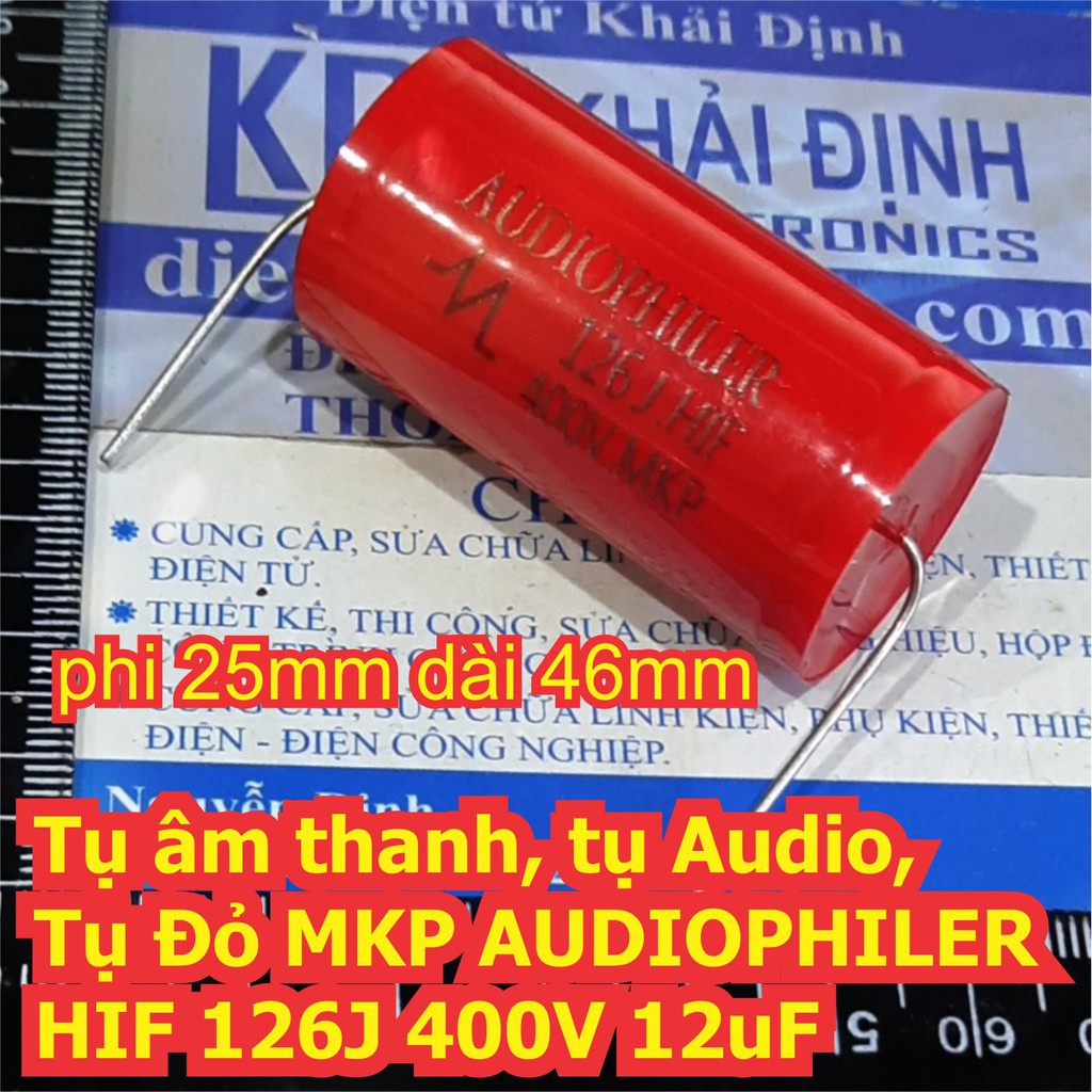 Tụ âm thanh, tụ Audio, Tụ Đỏ MKP AUDIOPHILER HIF 126J 400V 12uF kde7655