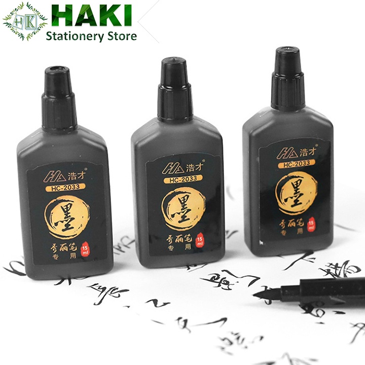 Bút brush pen viết calligraphy HAKI, bút viết thư pháp có thể đổ thêm mực B47