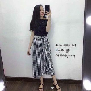 Quần ống rộng( ảnh thật)
