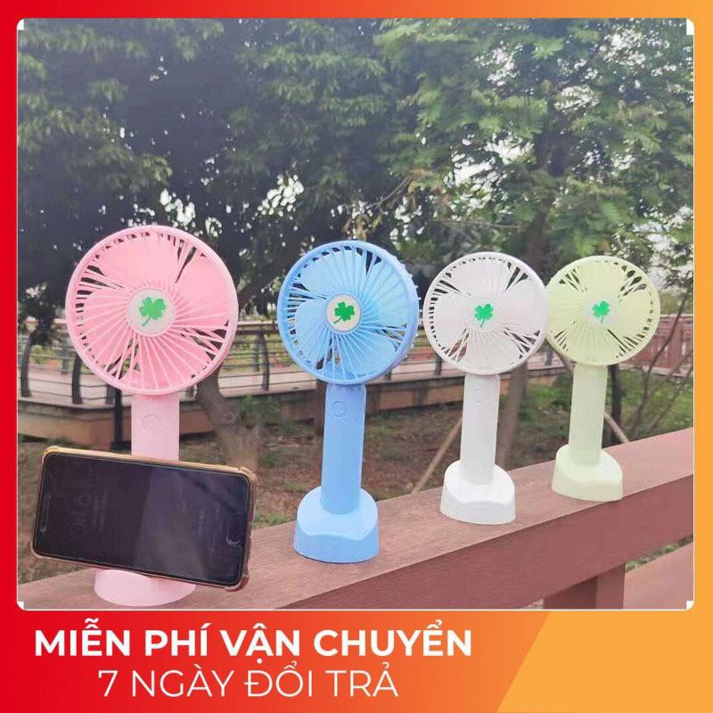 Quạt mini cầm tay có đế để điện thoại