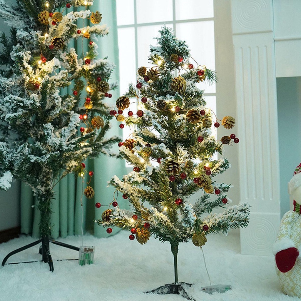 Dây Đèn Led 2M 20 Bóng Hình Quả Thông Đỏ Trang Trí Lễ Tạ Ơn