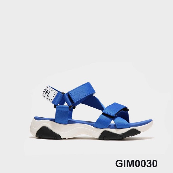 Sandal Shondo Girly đế trắng phối đen quai xanh GIM0030