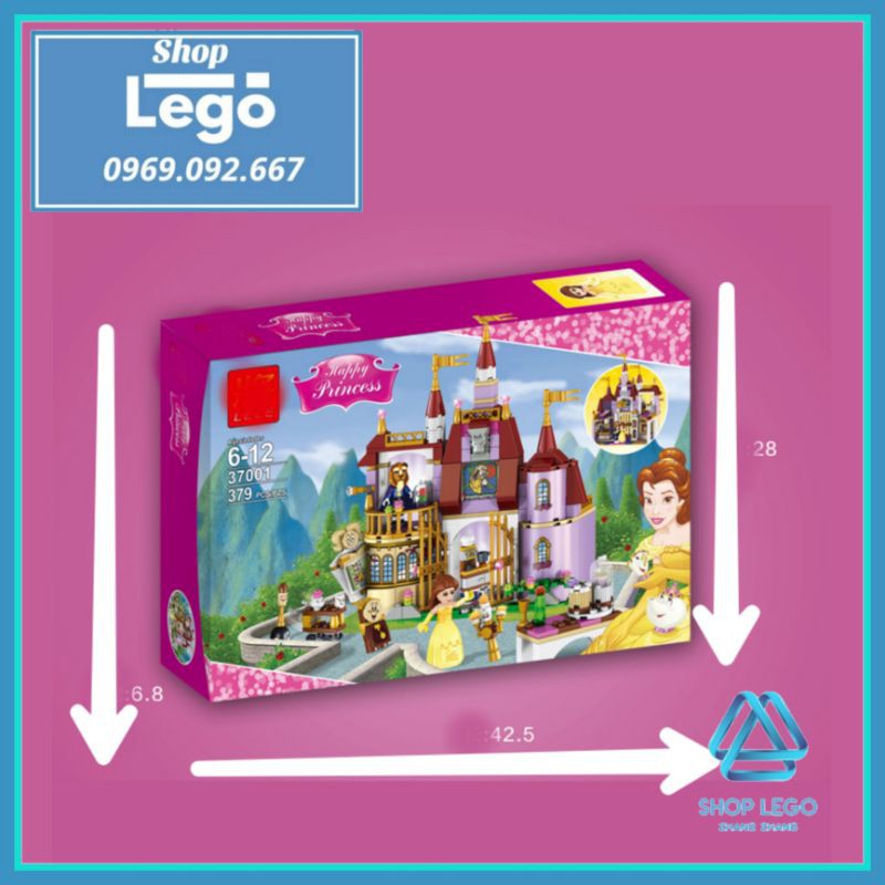 Xếp hình Beauty and The Beast Cổ tích Người đẹp và quái thú dành cho bé gái Lego Minifigures Lele 37001