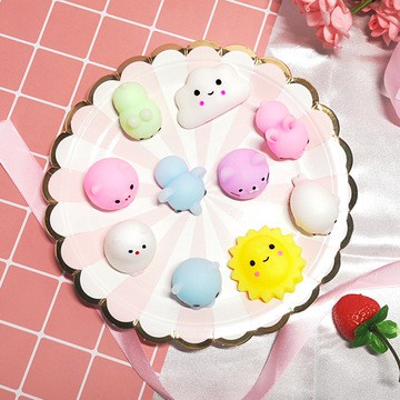 Đồ chơi Squishy mochi mềm dẻo nhiều hình dễ thương an toàn cho bé