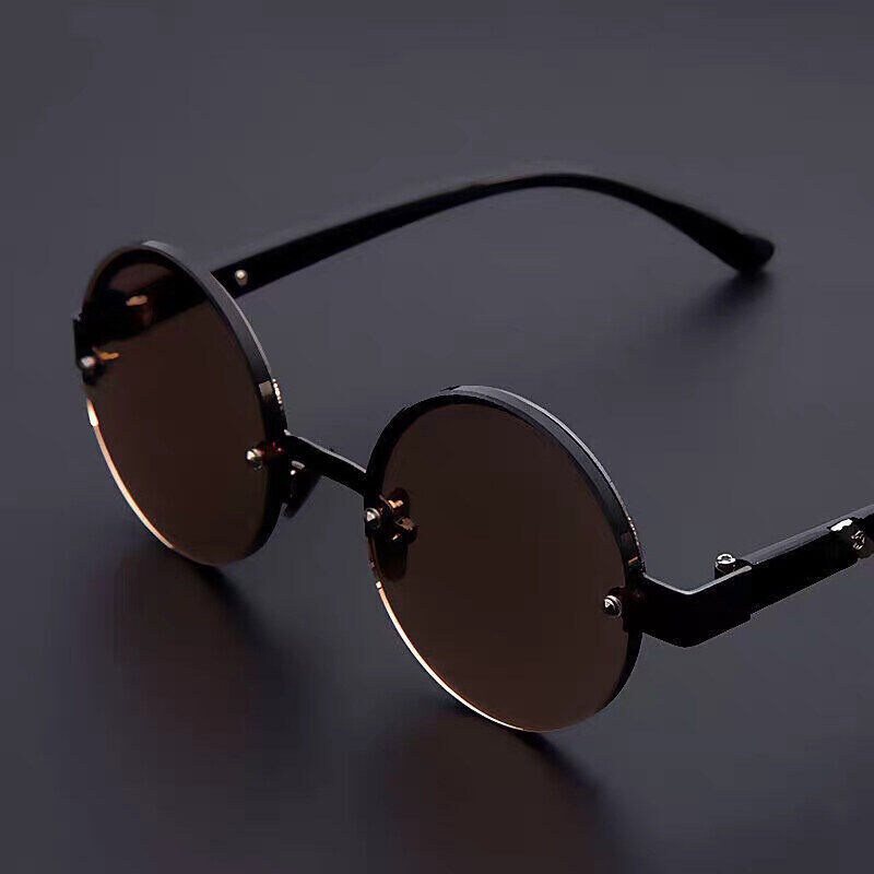 Kính Đọc Sách Nửa Gọng Tròn Chống Ánh Sáng Xanh HD Phong Cách Retro Cho Nam Nữ