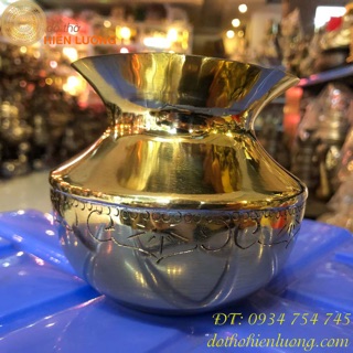 Ống Đựng Bã Trầu Bằng Đồng(Đồng Vàng + Đồng Đỏ)