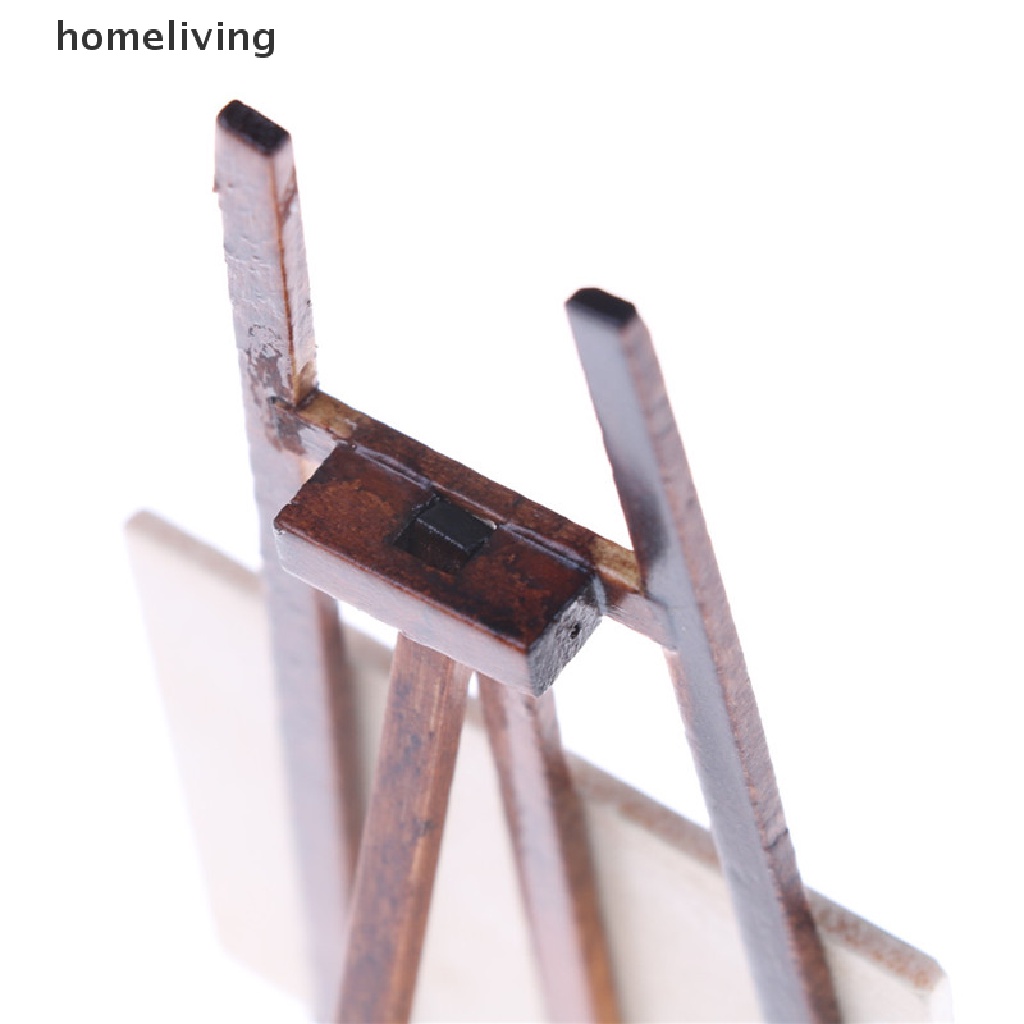 Bộ Giá Đỡ Đứng Và 2 Bức Tranh Gỗ Trang Trí Nhà Búp Bê