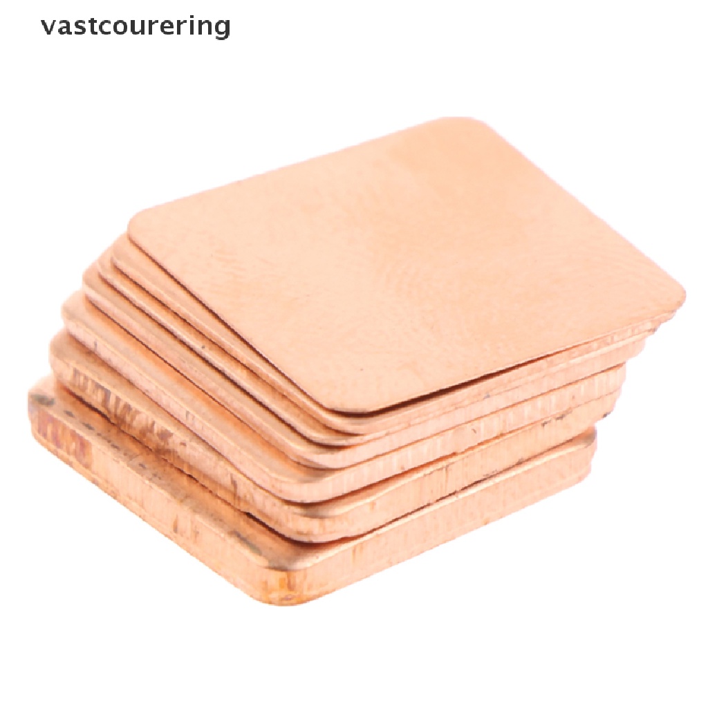 Vast 10pcs Thermal Pads 15x15mm Copper GPU Thermal Pads Copper Shim Heatsink EN