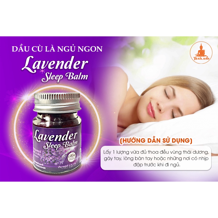 Dầu là là ngủ ngon lavender sleep balm Otop Thái Lan