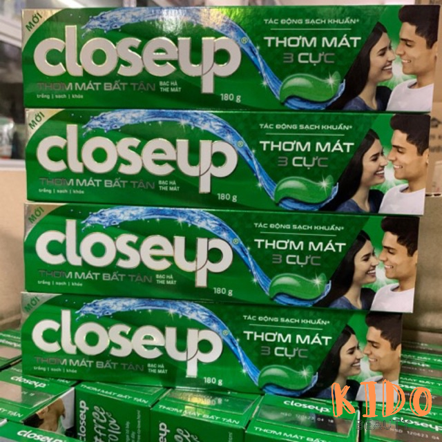 Kem Đánh Răng CLOSEUP Bạc Hà|Lửa Băng|Băng Tuyết|Muối Biển Chanh 160g/180g -Kem đánh răng Close Up trắng răng thơm miệng