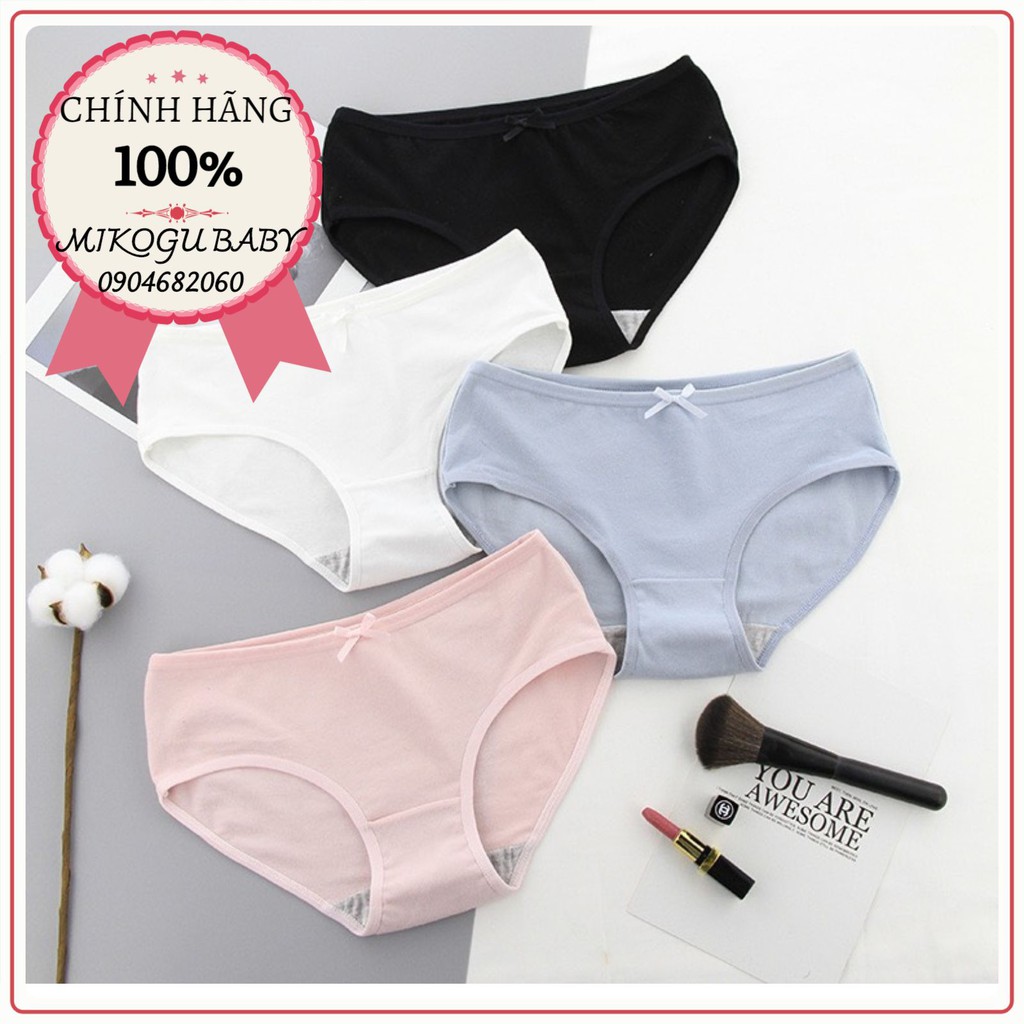 [RẺ VÔ ĐỊCH] QUẦN LÓT NỮ COTTON KHÁNG KHUẨN THOÁNG MÁT ĐÍNH NƠ NHỎ ❤️ SIÊU CO GIÃN DÀNH CHO MẸ BỈM SỮA [MÃ 978]