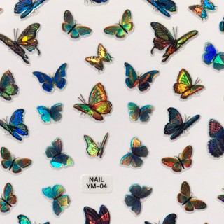 Sticker bướm 3D Sticker trang trí móng