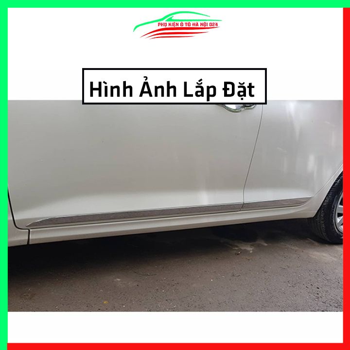 Bộ ốp nẹp sườn Accent 2018-2020 mạ crom bản to trang trí làm đẹp xe