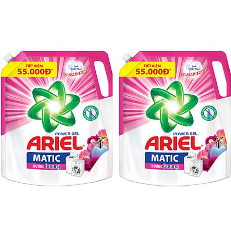 Nước giặt Ariel Sạch nhanh/ Giữ Màu/ Downy/ Dịu nhẹ/ khử mùi ẩm mốc dạng túi 2,3/2,1kg