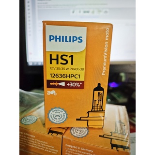 Đèn xe máy philips premium moto chân hs1 - 12636hpc1 12v/35w - tăng sáng 30% - made in germany