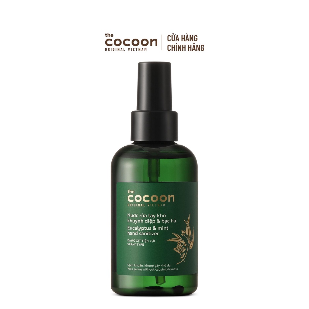 Nước rửa tay khô khuynh diệp & bạc hà Cocoon sạch khuẩn không gây khô da 140ml