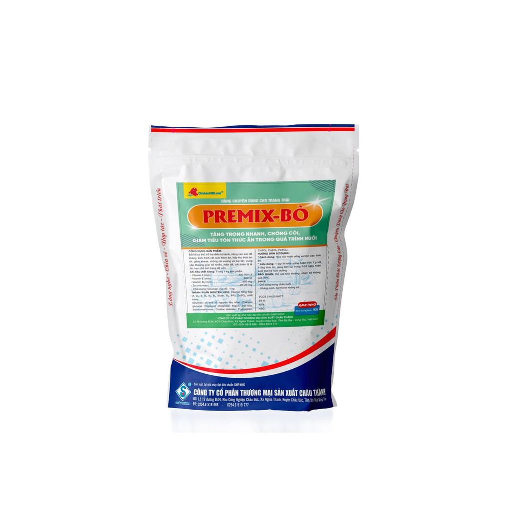 Thuốc Tăng Trọng Cho Bò Thịt Điều Trị Bệnh | PREMIX BÒ 1KG