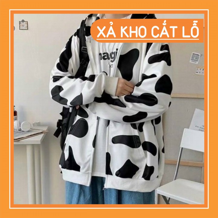 💖 MẪU HÓT 💖 Áo hoodie bò sữa unisex form rộng họa tiết bò sữa cực đẹp thời trang năng động, Áo Bò Sữa Có Mũ