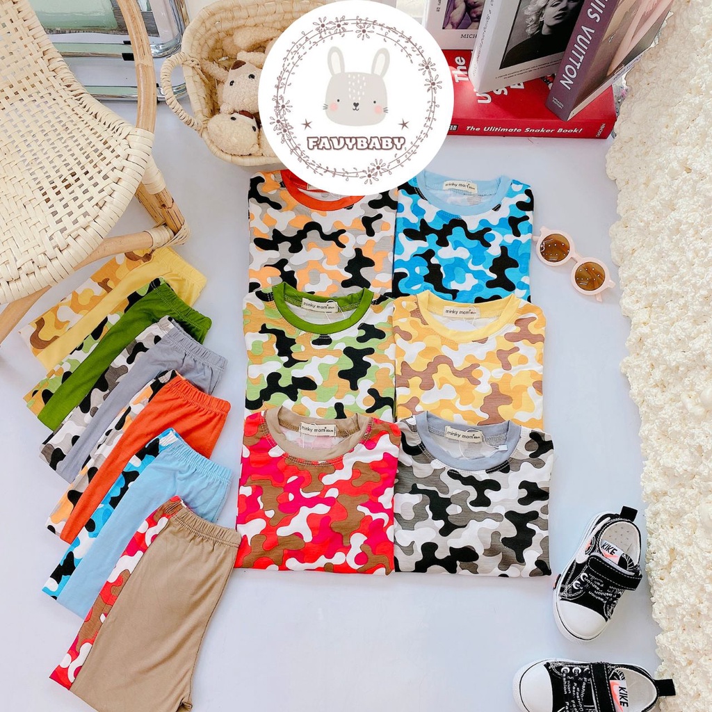 Bộ Dài Tay MINKY MOM Chính Hãng Bé Trai Bé Gái Thun Lạnh Màu Rằn Ri Độc Đáo Trẻ Em 0 1 2 3 4 5 Tuổi - Favybaby